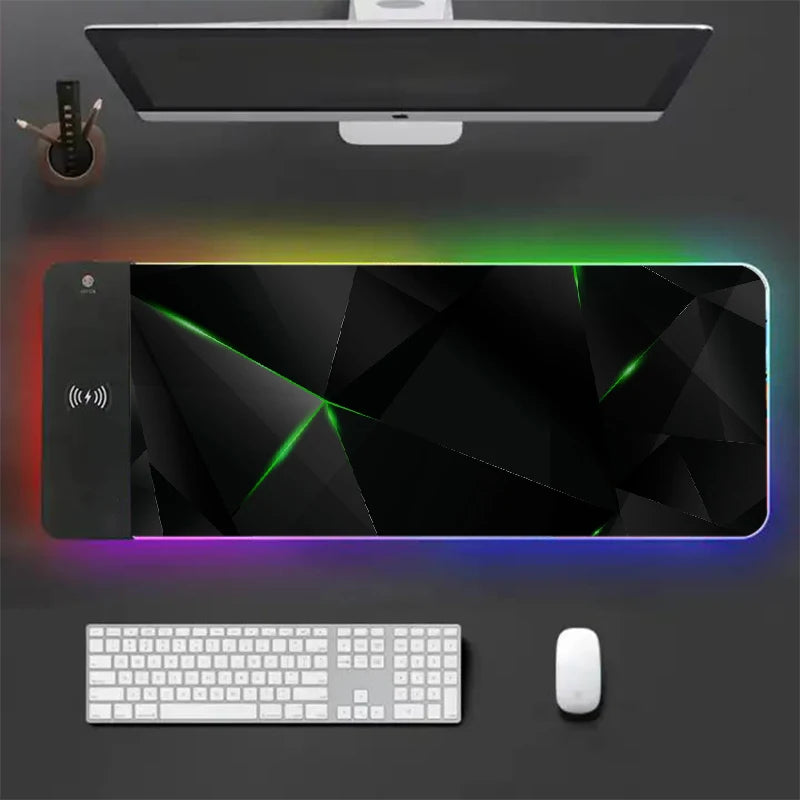 Tapis de souris XXL RGB et chargeur sans fil GM