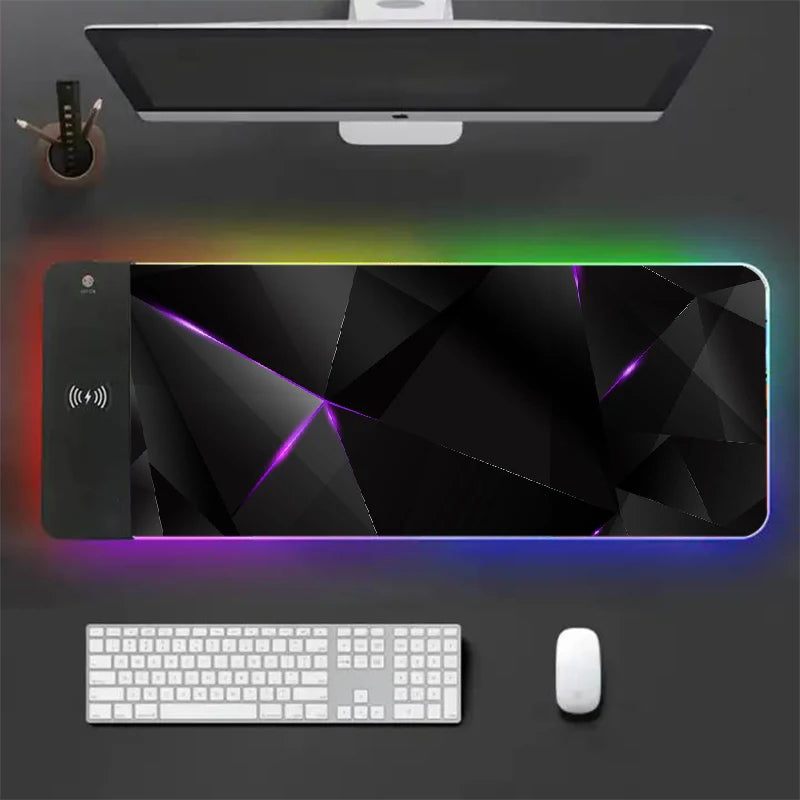 Tapis de souris XXL RGB et chargeur sans fil GM
