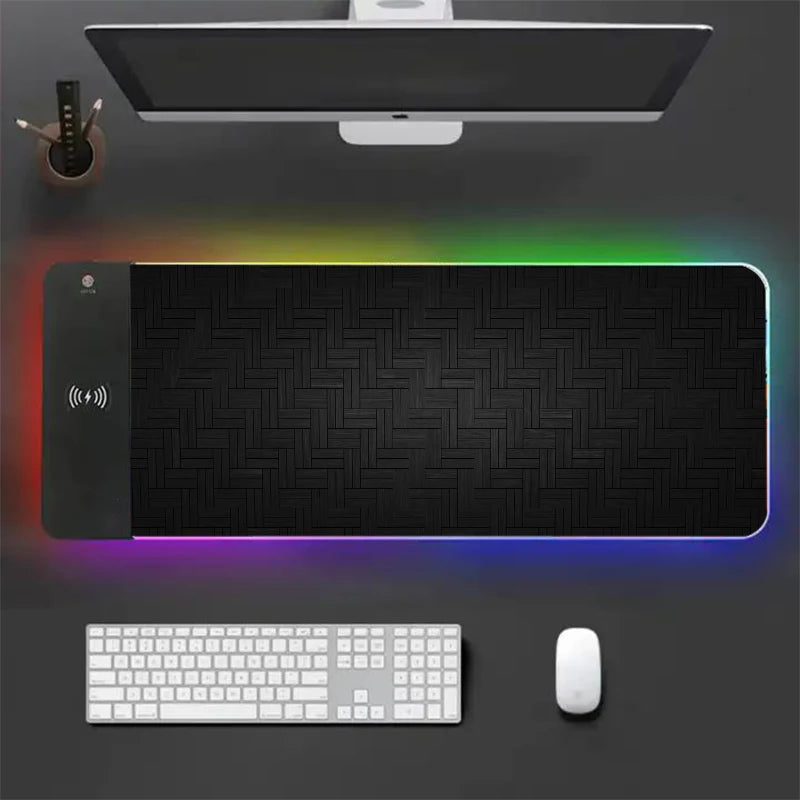Tapis de souris XXL RGB et chargeur sans fil GM