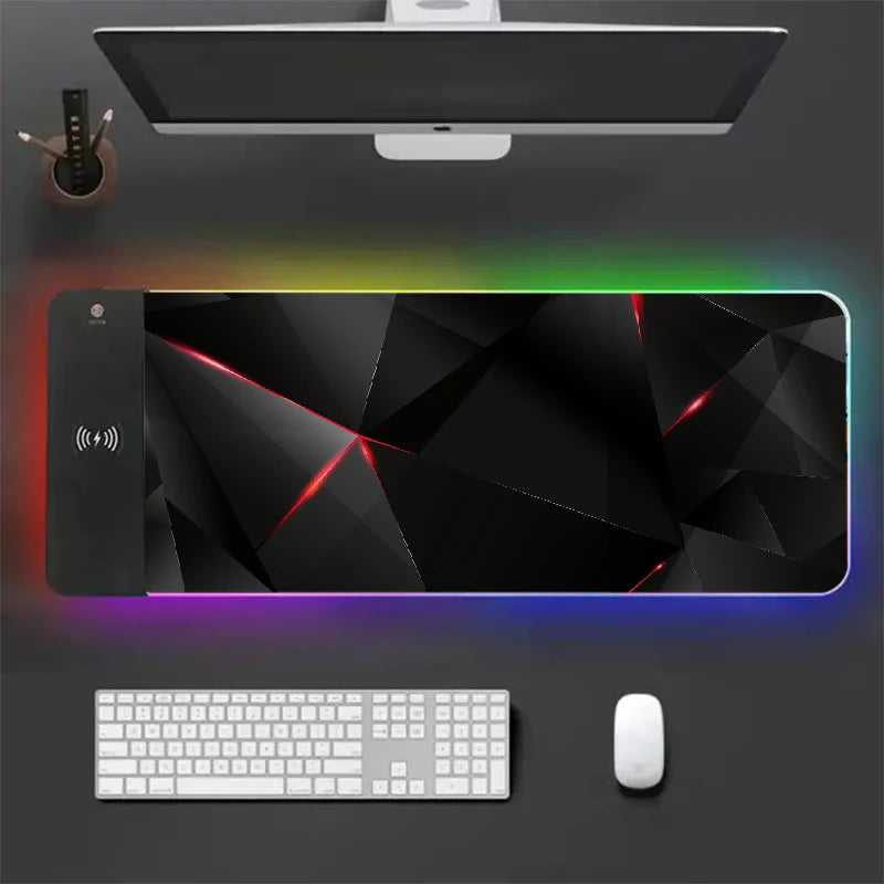 Tapis de souris XXL RGB et chargeur sans fil GM