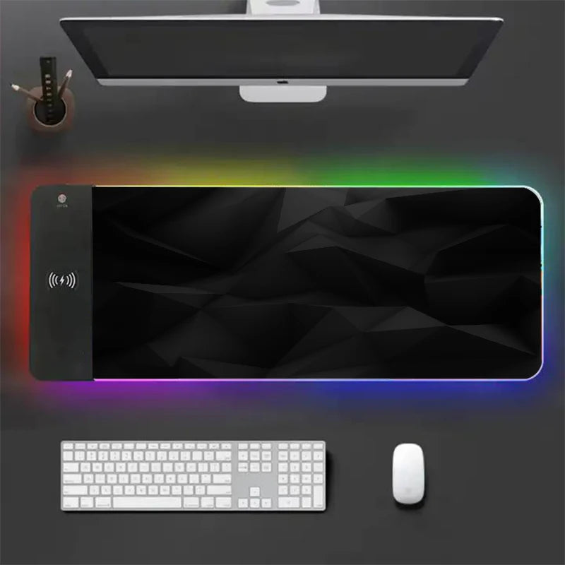 Tapis de souris XXL RGB et chargeur sans fil GM