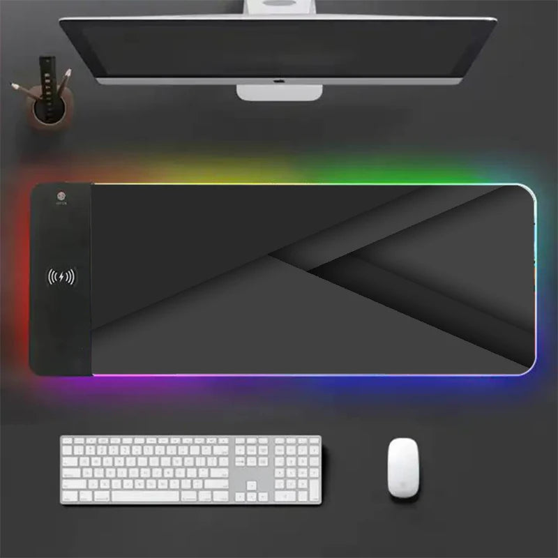 Tapis de souris XXL RGB et chargeur sans fil GM